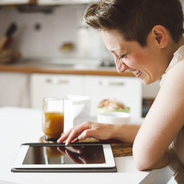 Lady on ipad